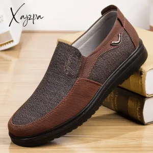 Xajzpa - Canvas Shoes Men Classic Loafers Men Casual Shoes Breathable Walking Flat Men Shoes Sneakers Plus Size